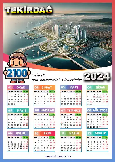 Gelecek Tasarımlı 2024 Tekirdağ Takvimi