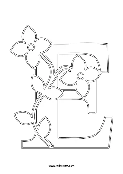 Boyamaya Uygun Png E Harfi - Model 48