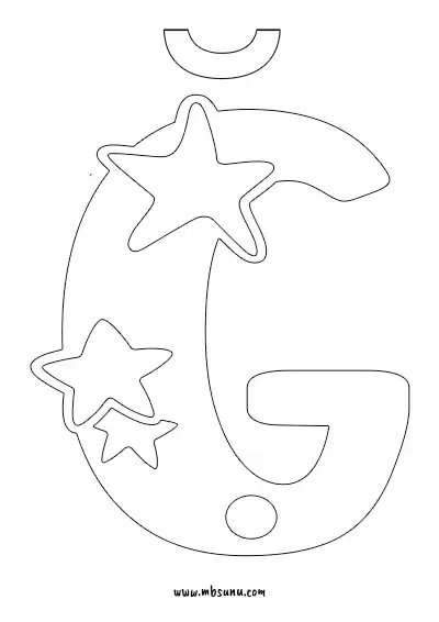 Boyamaya Uygun Png Ğ Harfi - Model 9