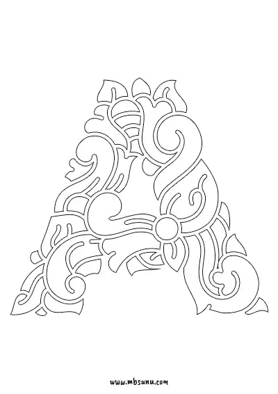 Boyamaya Uygun Png A Harfi - Model 14