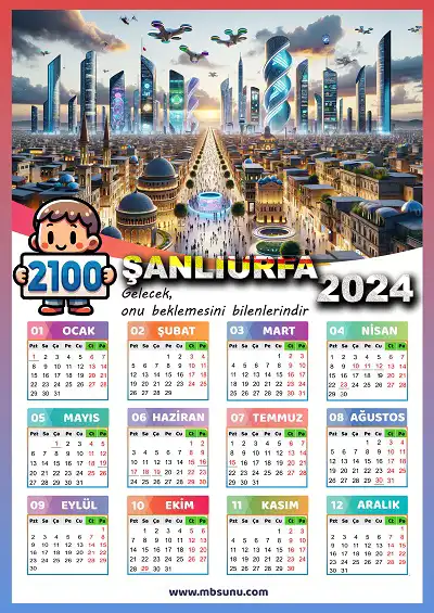 Gelecek Tasarımlı 2024 Şanlıurfa Takvimi