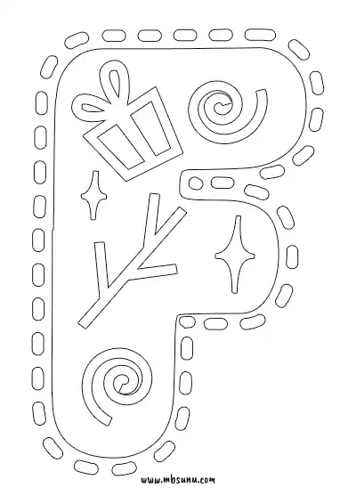 Boyamaya Uygun Png F Harfi - Model 25