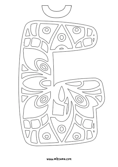 Boyamaya Uygun Png Ğ Harfi - Model 14