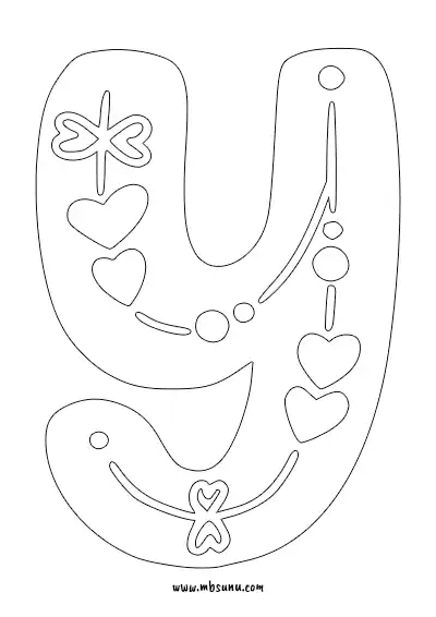 Boyamaya Uygun Png Y Harfi - Model 25