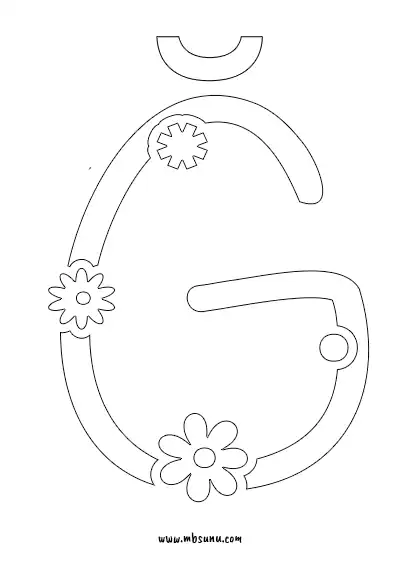 Boyamaya Uygun Png Ğ Harfi - Model 6
