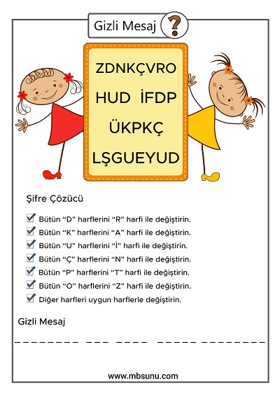 Gizli Mesaj Etkinliği 1