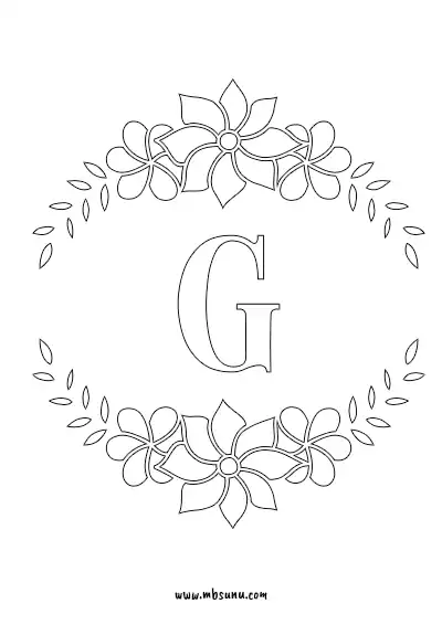 Boyamaya Uygun Png G Harfi - Model 7