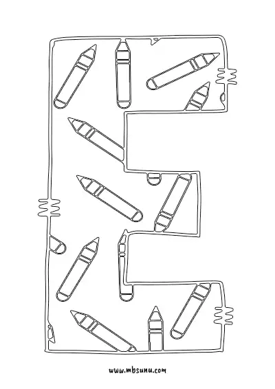 Boyamaya Uygun Png E Harfi - Model 16