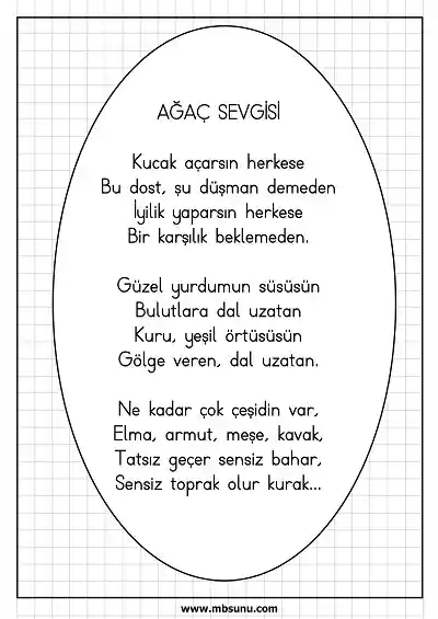 Süslemeye Uygun Orman Haftası Şiirleri