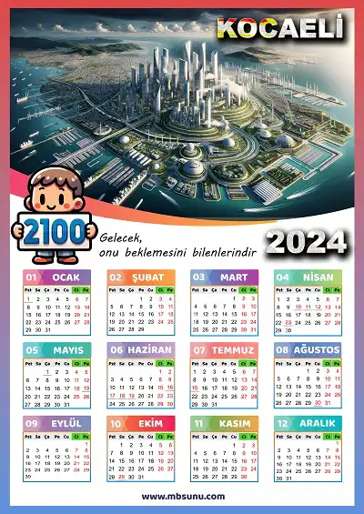 Gelecek Tasarımlı 2024 Kocaeli Takvimi
