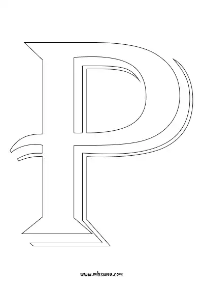 Boyamaya Uygun Png P Harfi - Model 11