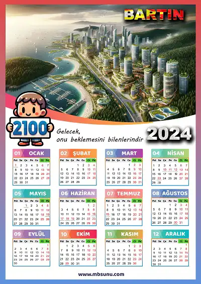 Gelecek Tasarımlı 2024 Bartın Takvimi