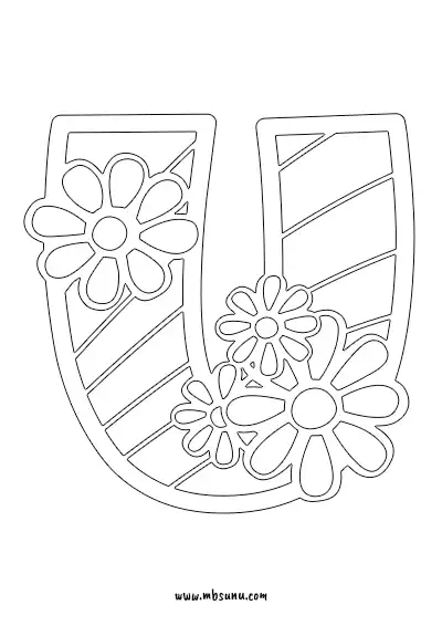 Boyamaya Uygun Png U Harfi - Model 4