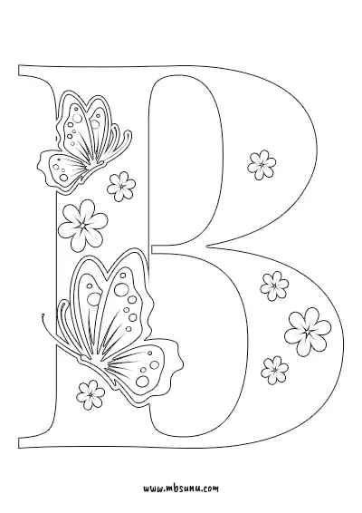 Boyamaya Uygun Png B Harfi - Model 10
