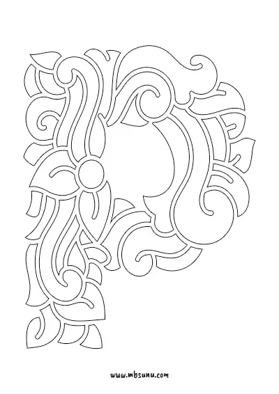 Boyamaya Uygun Png P Harfi - Model 20