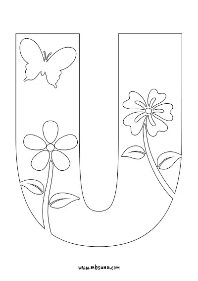 Boyamaya Uygun Png U Harfi - Model 11