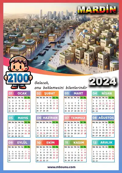 Gelecek Tasarımlı 2024 Mardin Takvimi