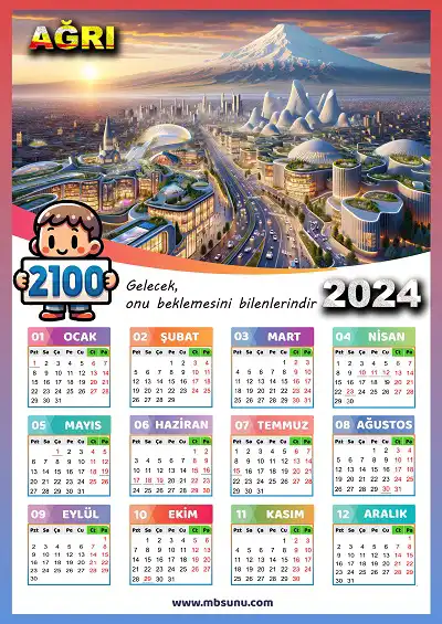 Gelecek Tasarımlı 2024 Ağrı Takvimi