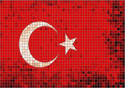 Mozaikli Türk Bayrağı