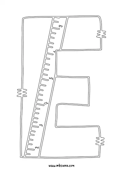 Boyamaya Uygun Png E Harfi - Model 17