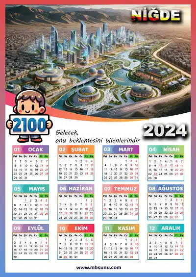Gelecek Tasarımlı 2024 Niğde Takvimi