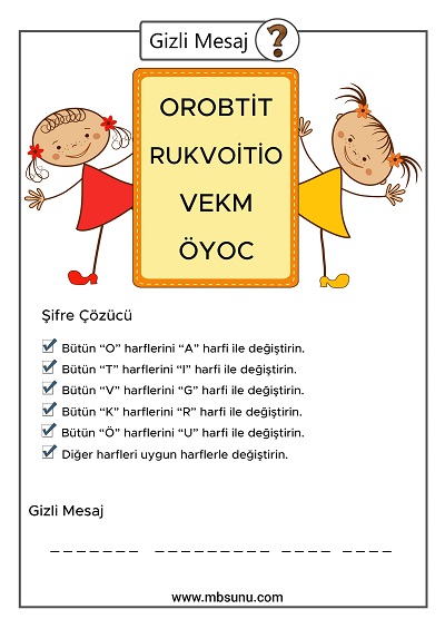 Gizli Mesaj Etkinliği 3