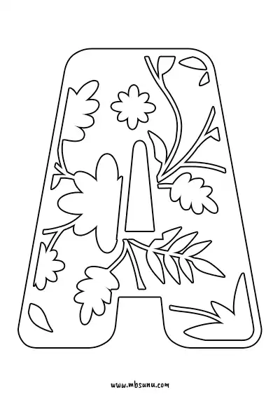 Boyamaya Uygun Png A Harfi - Model 7