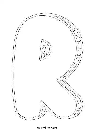 Boyamaya Uygun Png R Harfi - Model 8