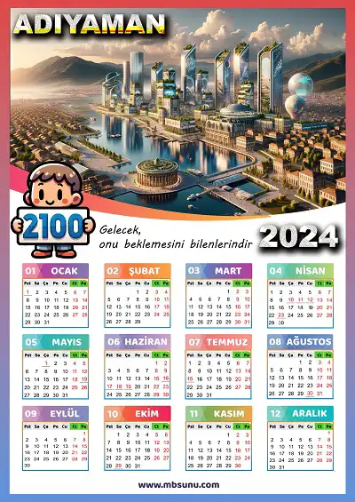Gelecek Tasarımlı 2024 Adıyaman Takvimi