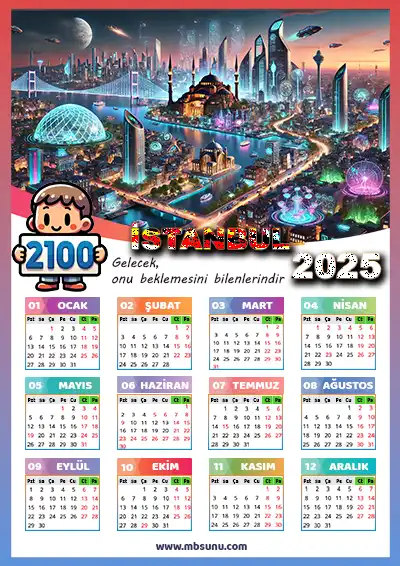 Gelecek Tasarımlı 2025 İstanbul Takvimi