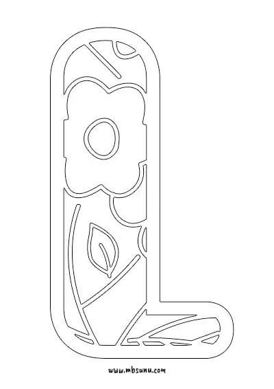 Boyamaya Uygun Png L Harfi - Model 17