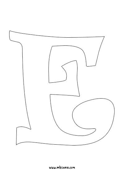 Boyamaya Uygun Png E Harfi - Model 8