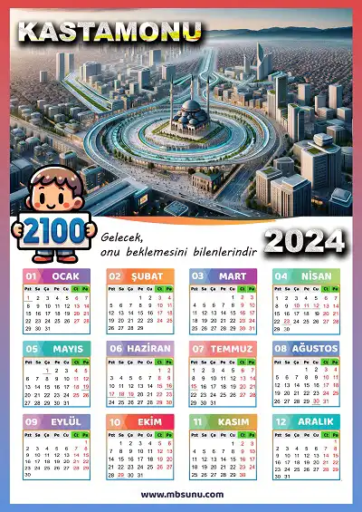 Gelecek Tasarımlı 2024 Kastamonu Takvimi