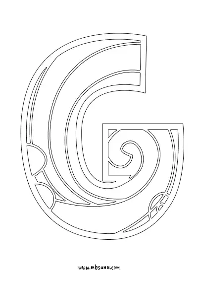 Boyamaya Uygun Png G Harfi - Model 4