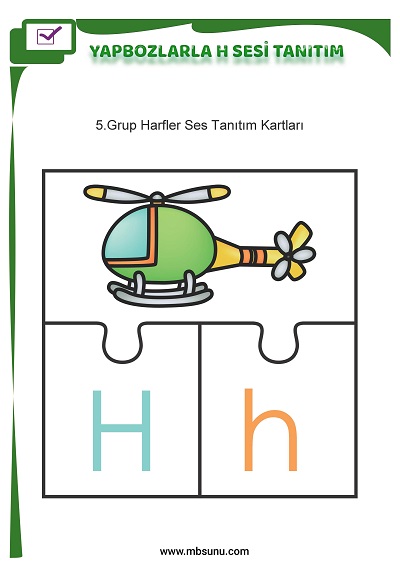 1. Sınıf İlk Okuma Yapbozlarla H Sesi Tanıtım Etkinliği