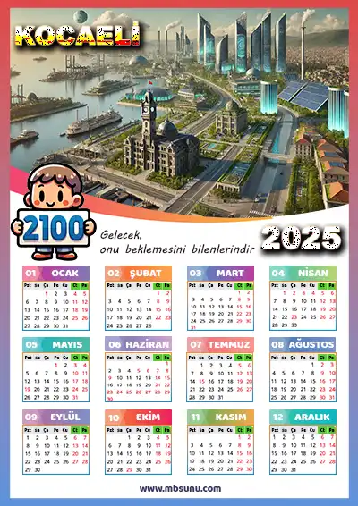 Gelecek Tasarımlı 2025 Kocaeli Takvimi