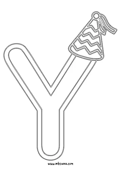 Boyamaya Uygun Png Y Harfi - Model 14