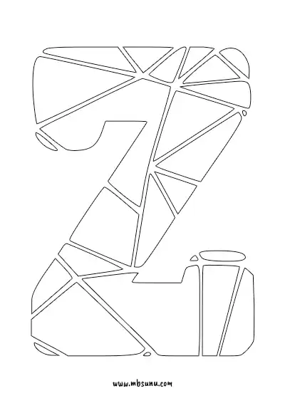 Boyamaya Uygun Png Z Harfi - Model 2
