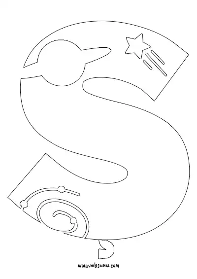 Boyamaya Uygun Png Ş Harfi - Model 23