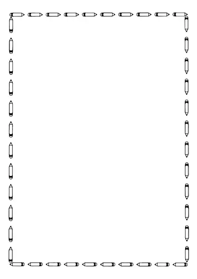 Etrafı Renksiz Kalemlerle Çevrili Resim Kağıdı Şablonu