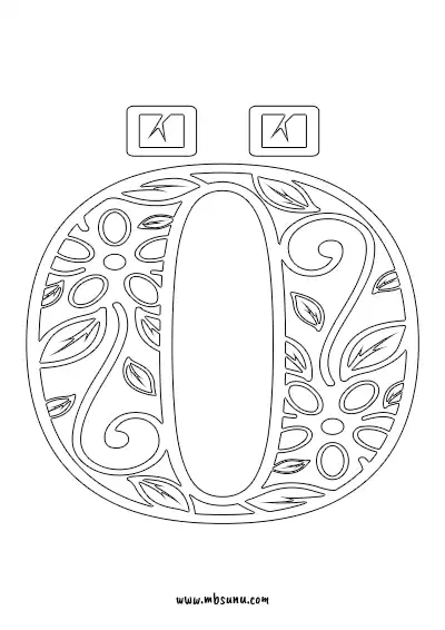 Boyamaya Uygun Png Ö Harfi - Model 7
