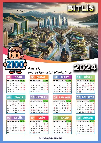 Gelecek Tasarımlı 2024 Bitlis Takvimi