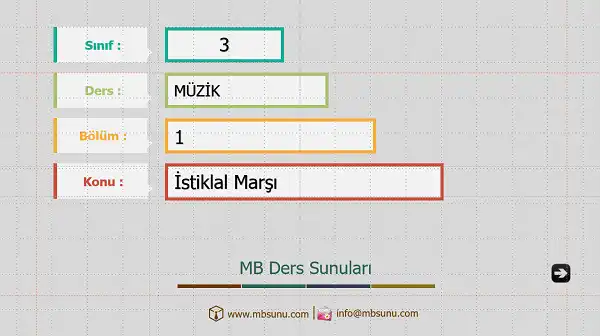 3. Sınıf Müzik İstiklal Marşı Sunusu - Yeni