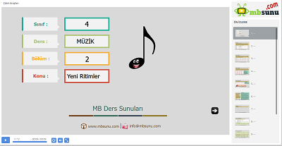 4.Sınıf Müzik Yeni Ritimler Sunusu