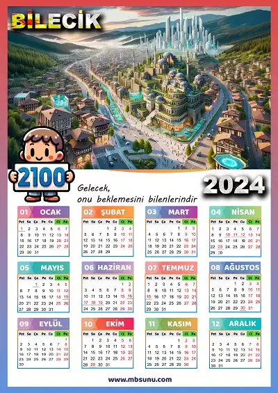 Gelecek Tasarımlı 2024 Bilecik Takvimi
