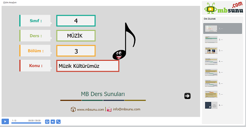 4.Sınıf Müzik - Müzik Kültürümüz Sunusu