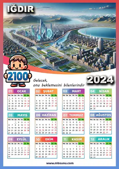 Gelecek Tasarımlı 2024 Iğdır Takvimi