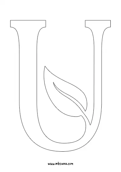 Boyamaya Uygun Png U Harfi - Model 25