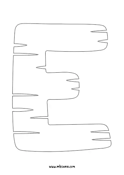 Boyamaya Uygun Png E Harfi - Model 25