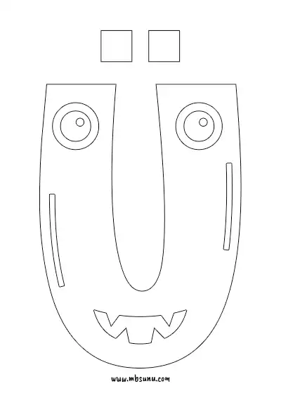 Boyamaya Uygun Png Ü Harfi - Model 6